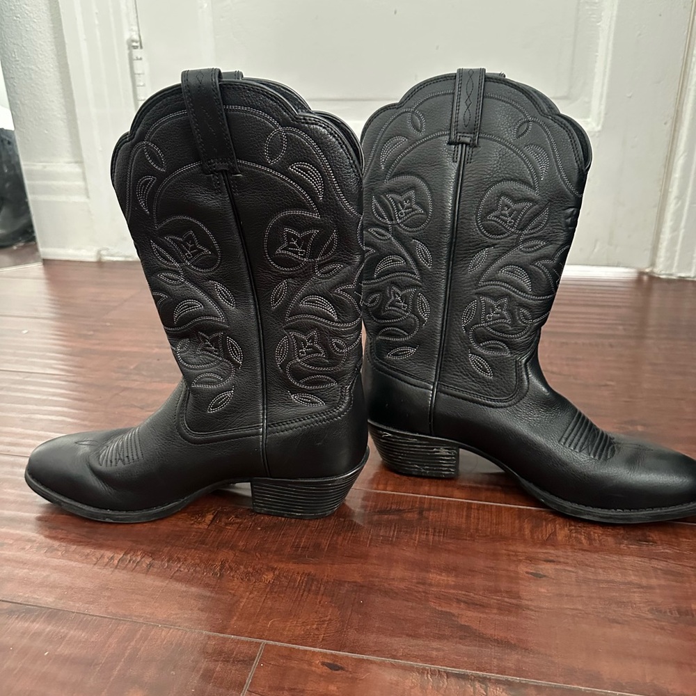Ariat Women's Black Deertan Western Leather Boot - Picture 5 of 7